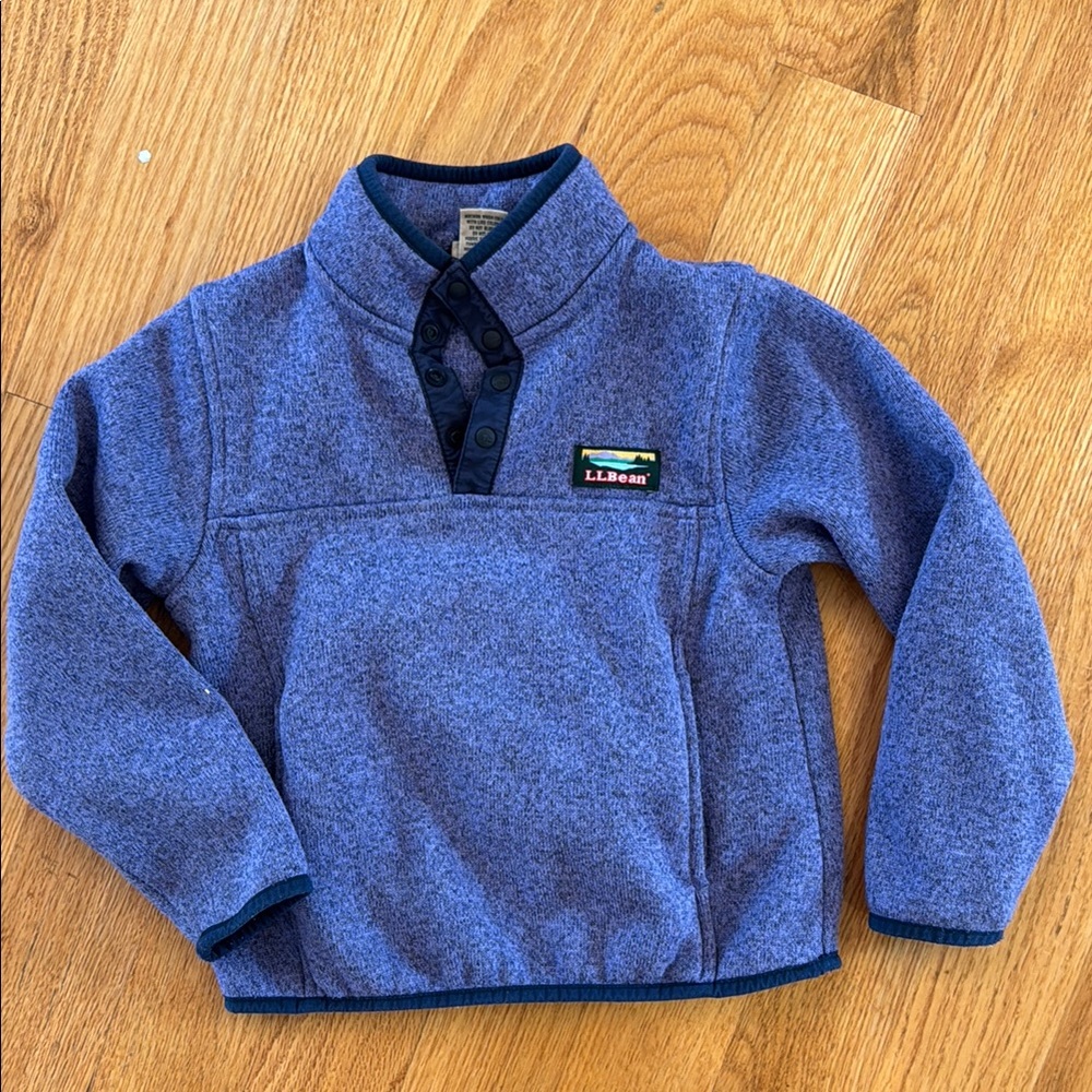 L.L. Bean Heathered Indigo Pullover